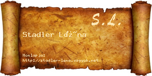 Stadler Léna névjegykártya